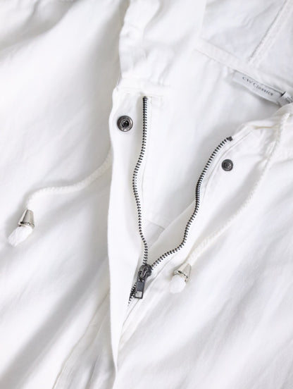 cotton hooded jacket white