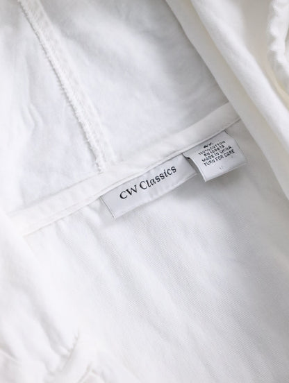 cotton hooded jacket white