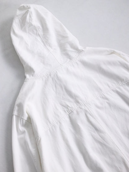 cotton hooded jacket white