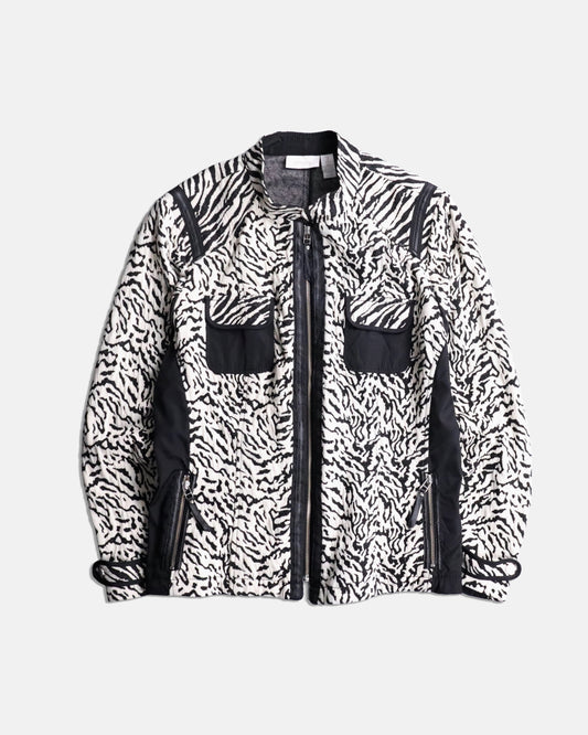 CHICO'S zebra pattern jacket white-black
