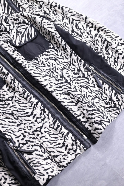 CHICO'S zebra pattern jacket white-black