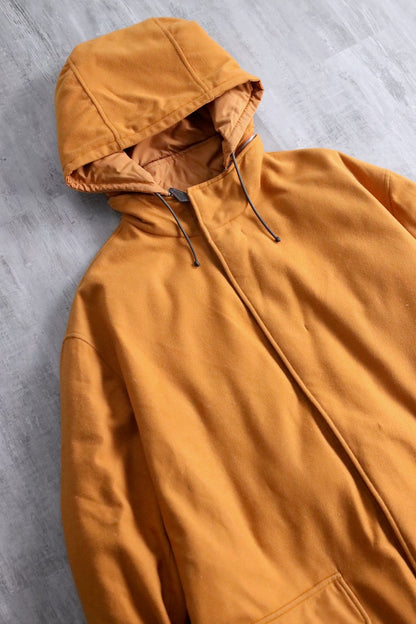 HERMES reversible cashmere down jacket orange