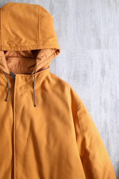 HERMES reversible cashmere down jacket orange