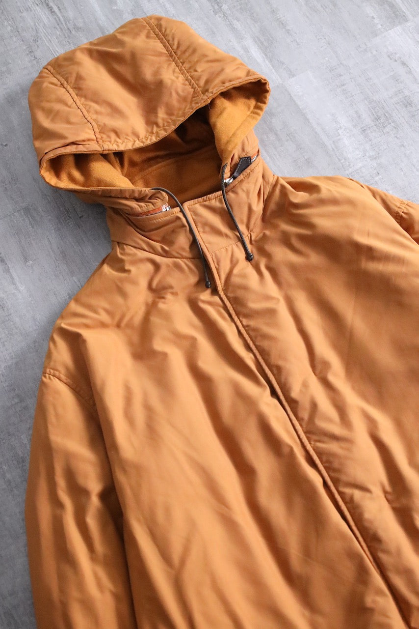 HERMES reversible cashmere down jacket orange