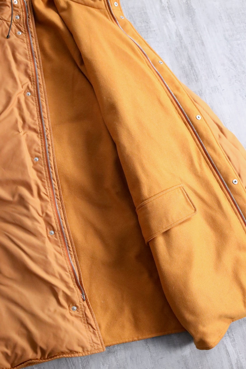 HERMES reversible cashmere down jacket orange