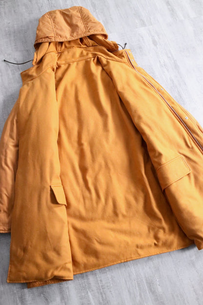 HERMES reversible cashmere down jacket orange