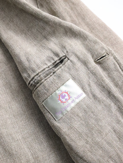 3B linen jacket made in portugal khaki