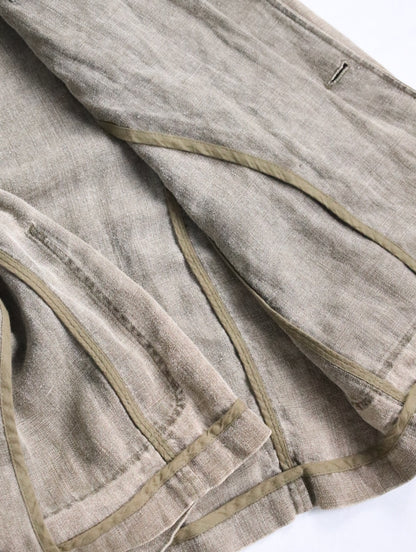 3B linen jacket made in portugal khaki