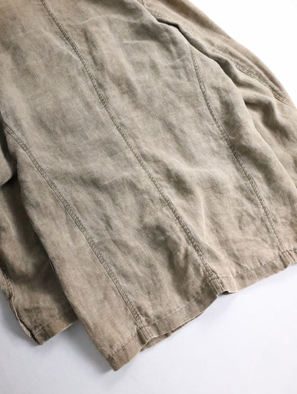3B linen jacket made in portugal khaki
