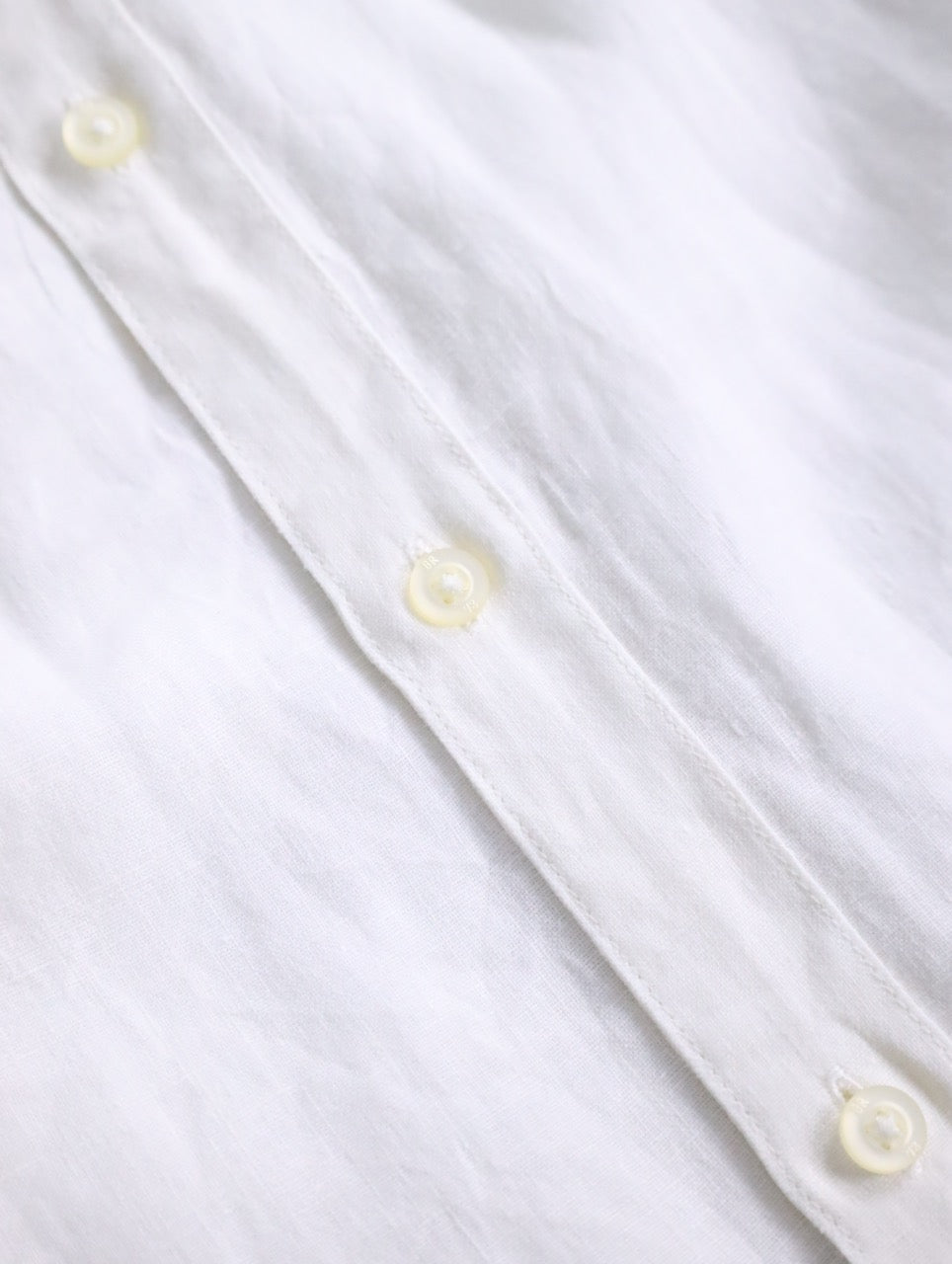 banana republic bund collar linen shirt white