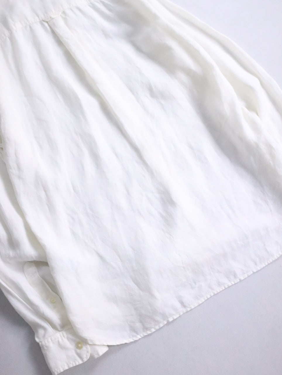banana republic bund collar linen shirt white