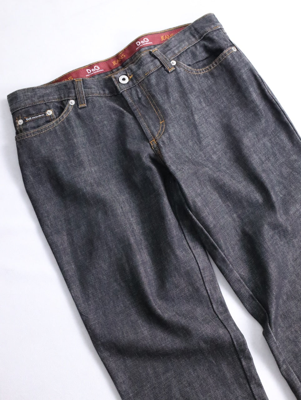Dolce&Gabbana hem zip denim pants indigo