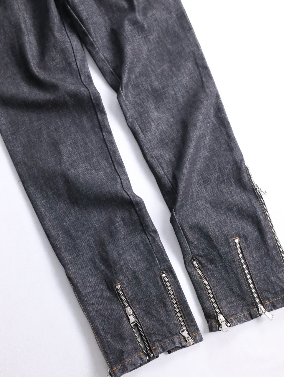 Dolce&Gabbana hem zip denim pants indigo