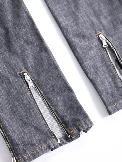 Dolce&Gabbana hem zip denim pants indigo