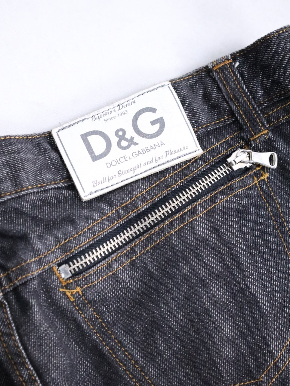 Dolce&Gabbana hem zip denim pants indigo