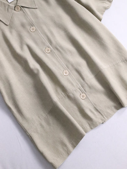 S/S shirt & easy pants setup beige