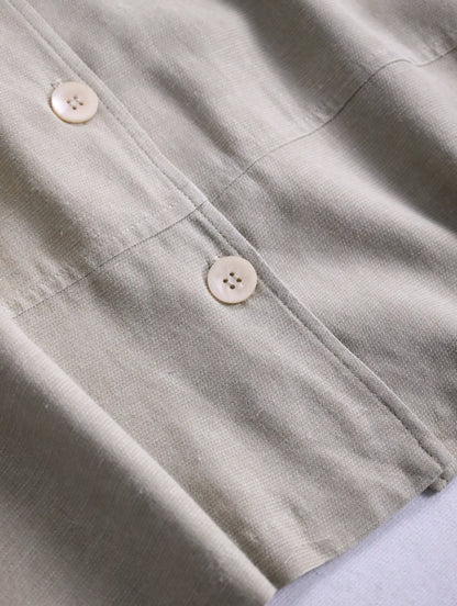 S/S shirt & easy pants setup beige