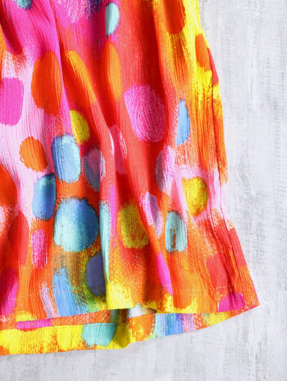 dot design easy pants multicolor