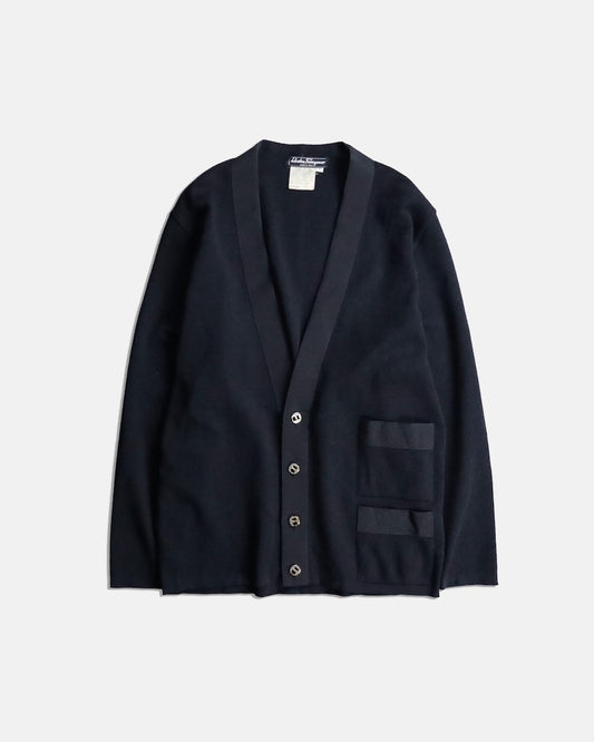 Ferragamo knit cardigan pocket black