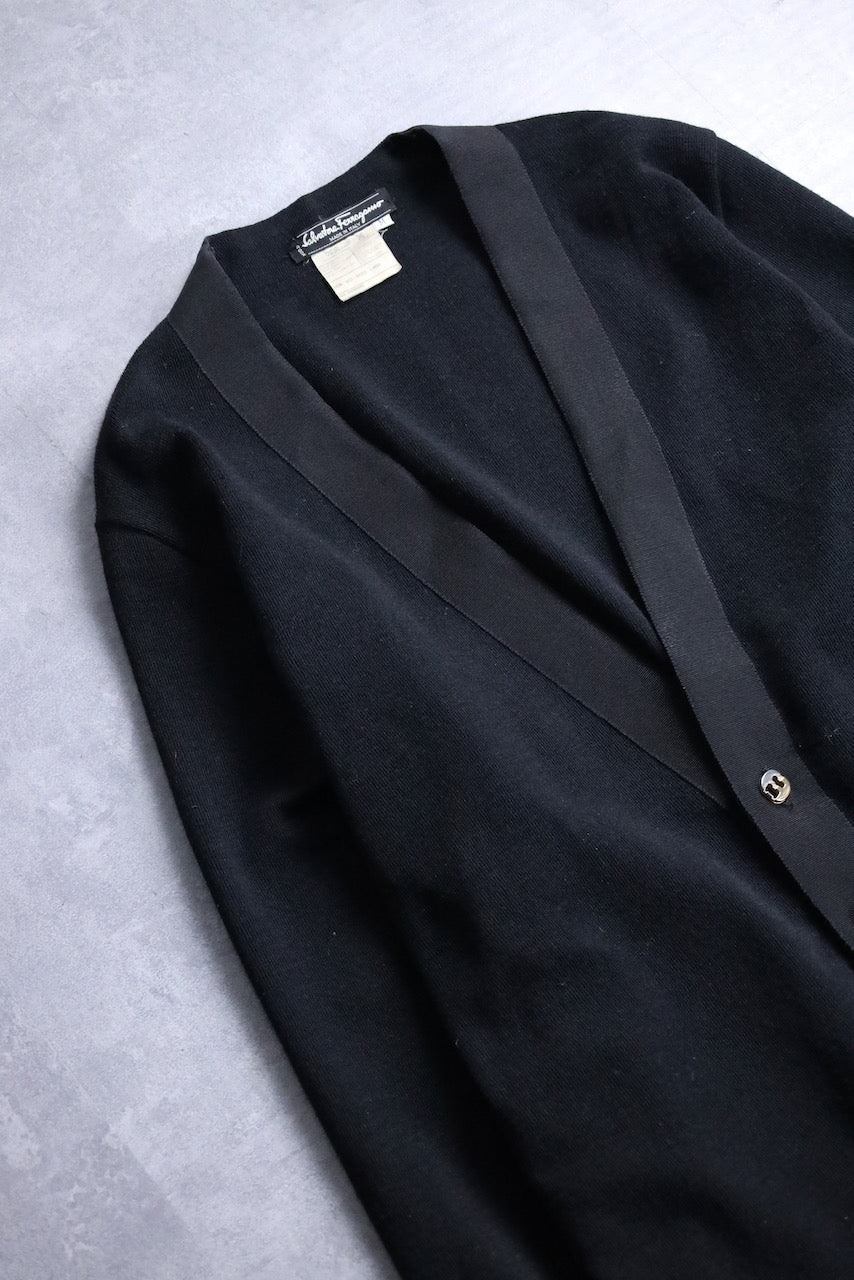 Ferragamo knit cardigan pocket black