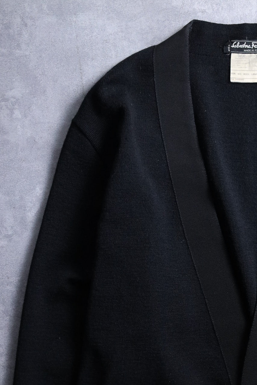 Ferragamo knit cardigan pocket black