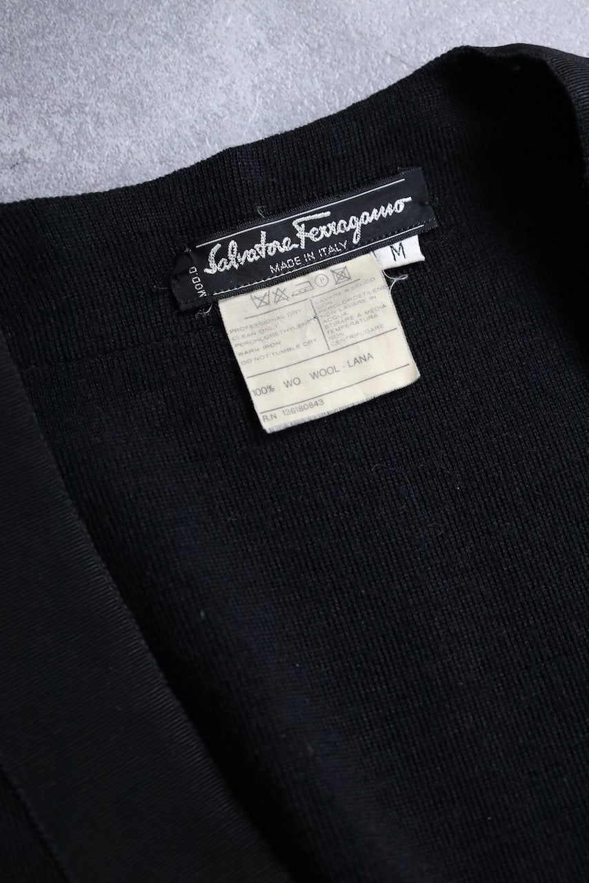Ferragamo knit cardigan pocket black