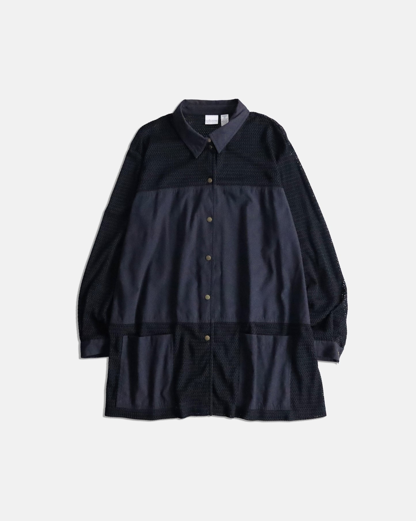 mesh switch design shirt black