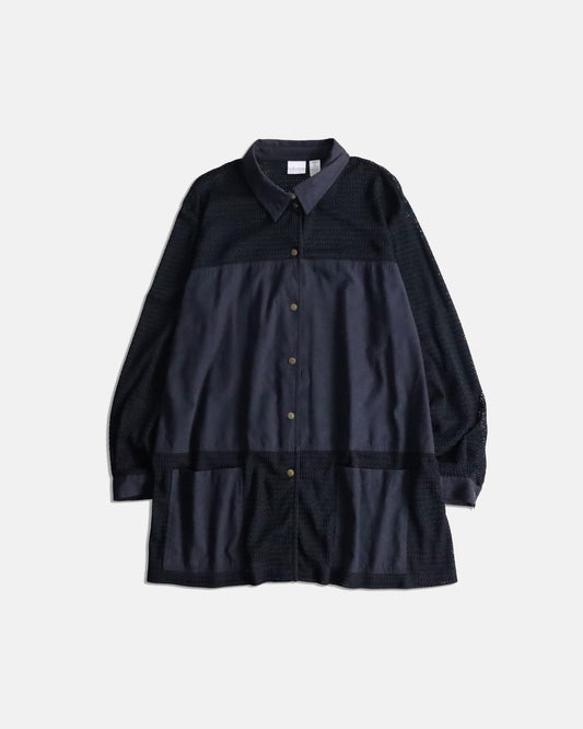 mesh switch design shirt black