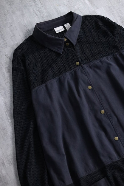 mesh switch design shirt black