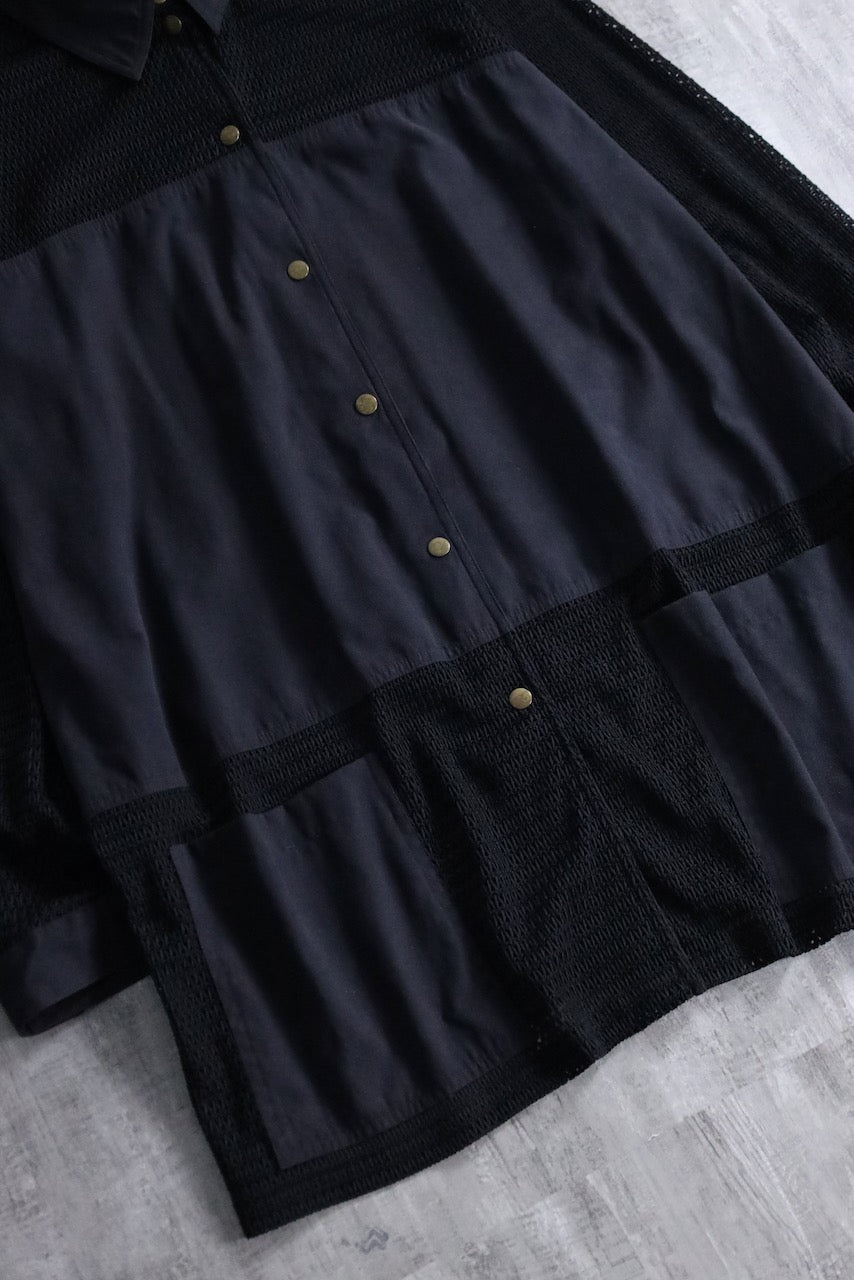 mesh switch design shirt black