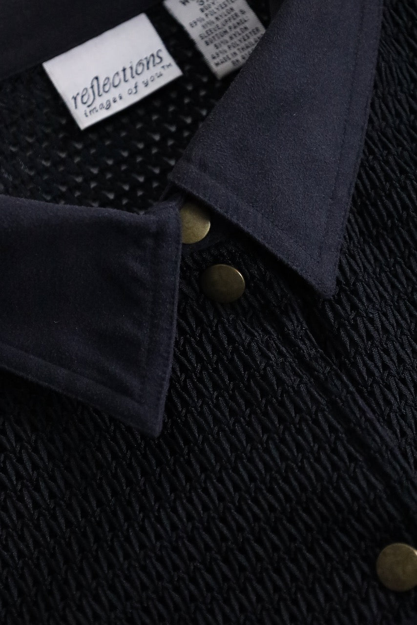 mesh switch design shirt black