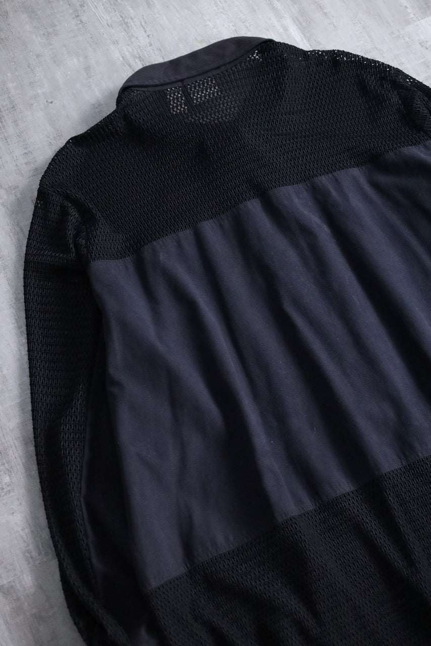 mesh switch design shirt black