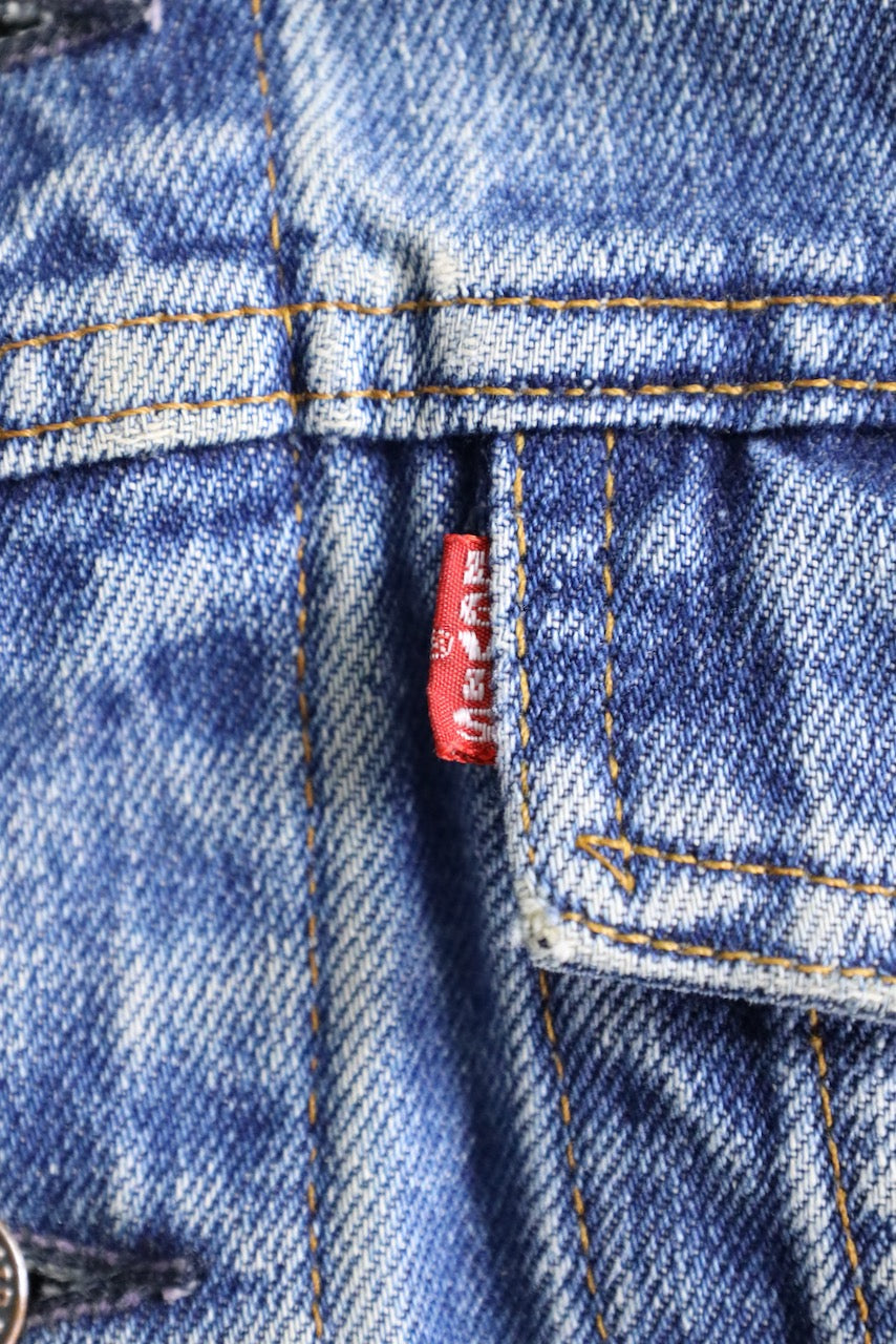 Levi's heart patch denim jacket blue