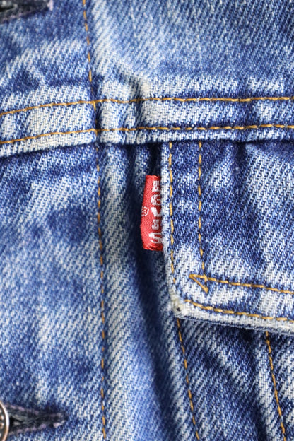 Levi's heart patch denim jacket blue
