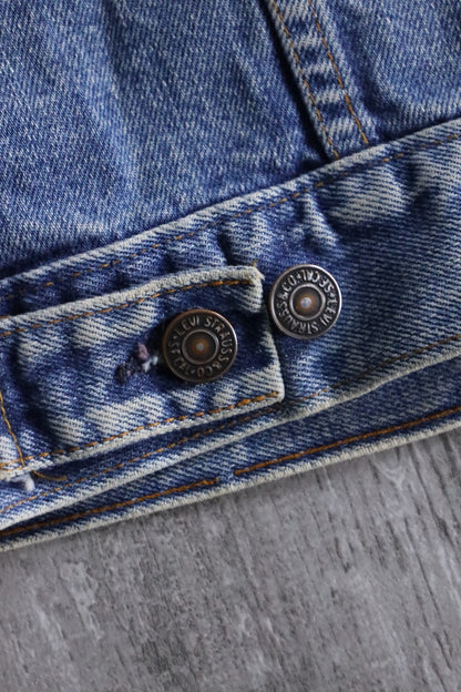 Levi's heart patch denim jacket blue