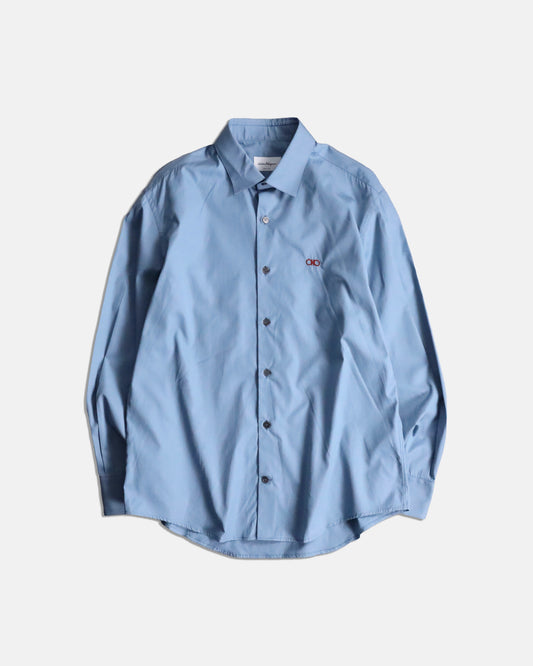 ferragamo one point design shirt blue