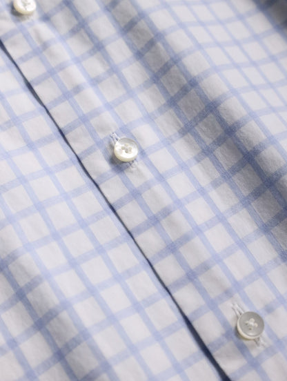 Ermenegildo Zegna check shirt white-lightblue