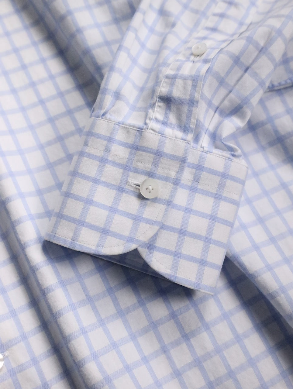 Ermenegildo Zegna check shirt white-lightblue