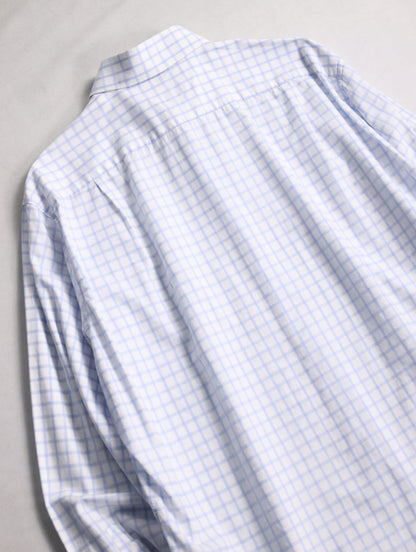 Ermenegildo Zegna check shirt white-lightblue