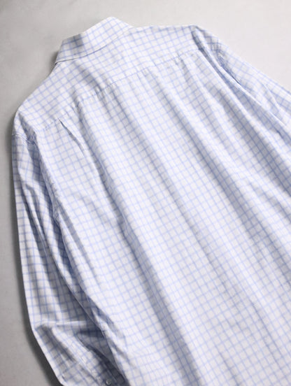 Ermenegildo Zegna check shirt white-lightblue