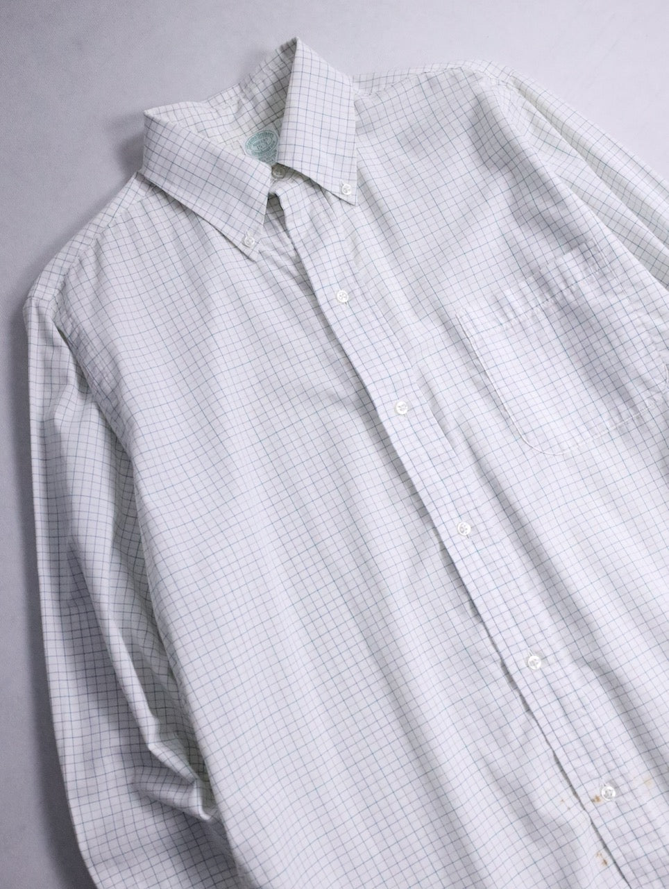 Brooks Brothers check shirt white
