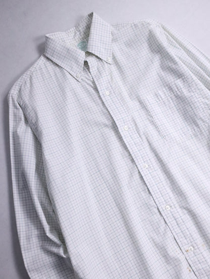 Brooks Brothers check shirt white