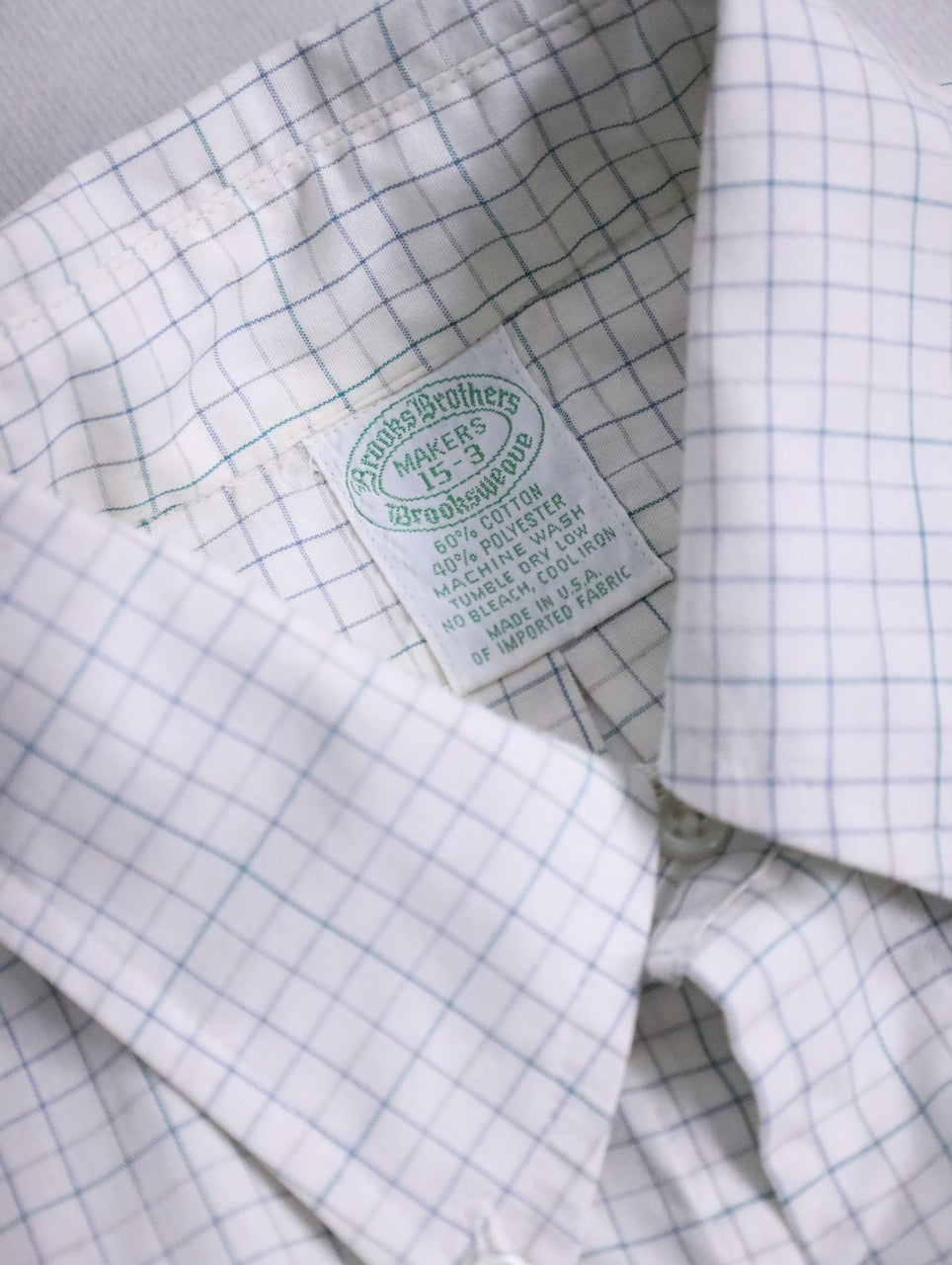 Brooks Brothers check shirt white