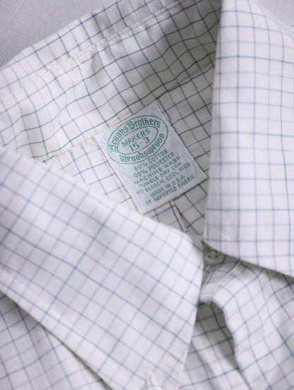 Brooks Brothers check shirt white
