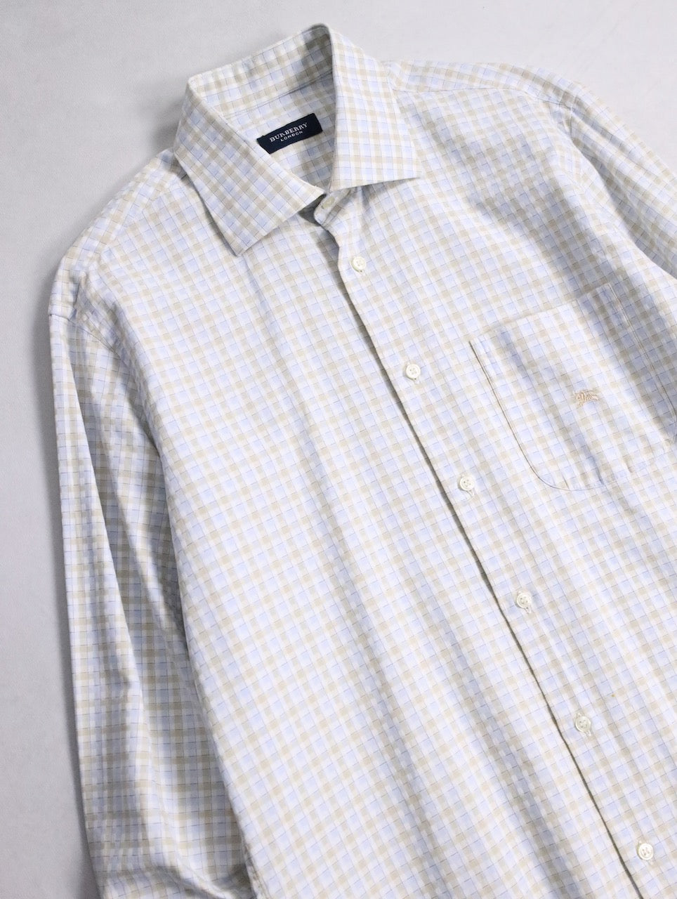 Burberry check shirt whiteblue-beige