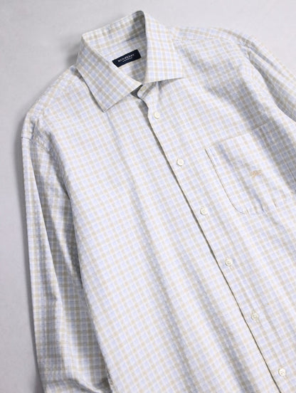 Burberry check shirt whiteblue-beige