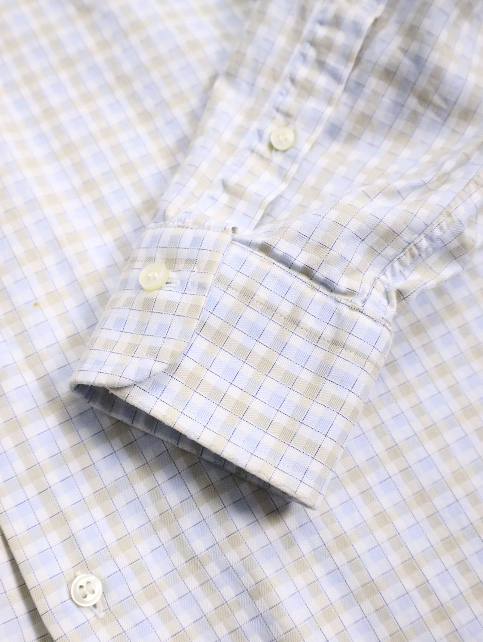Burberry check shirt whiteblue-beige