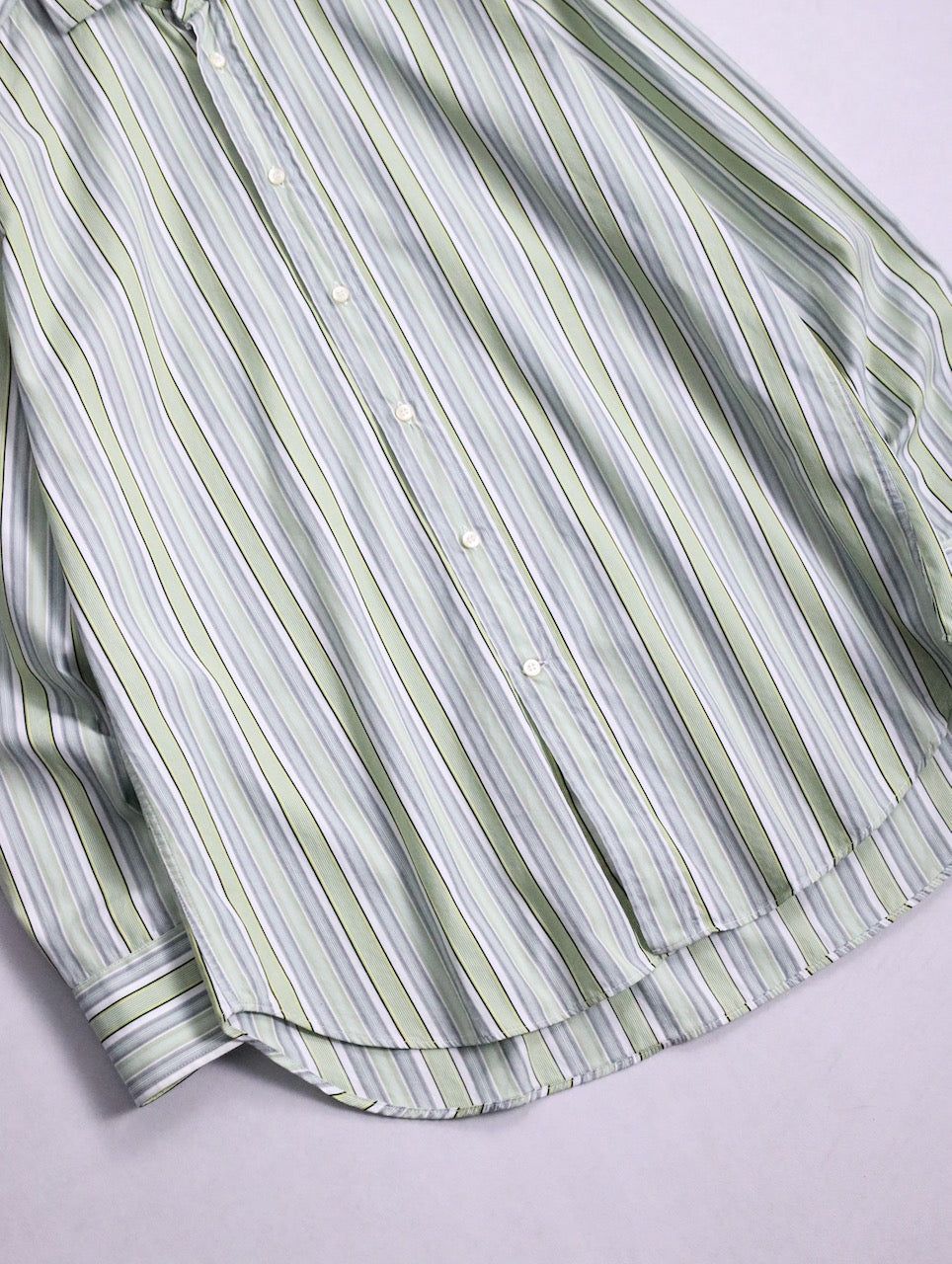 ETRO multi stripe shirt limegreen