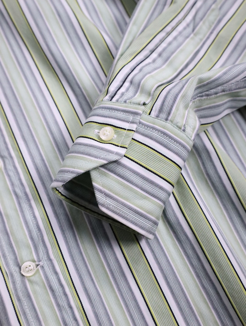 ETRO multi stripe shirt limegreen