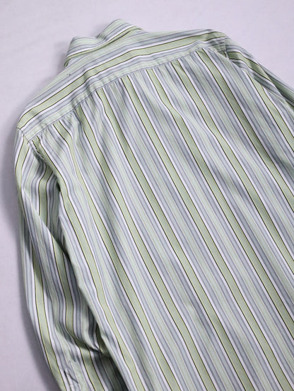 ETRO multi stripe shirt limegreen